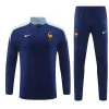 2024 France Blue Long Sleeve Training Jacket Set