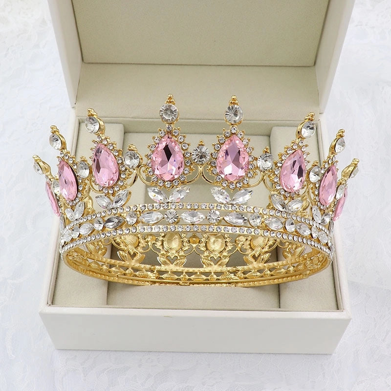 Women’s Elegant Crown Alloy Inlay Zircon Crown
