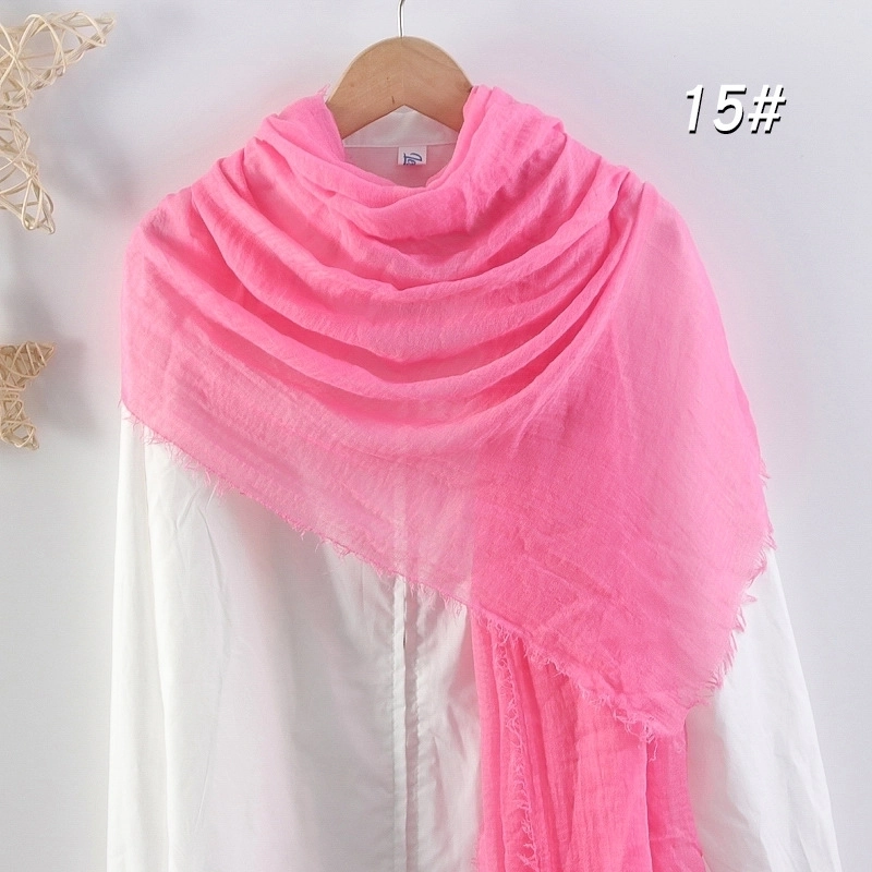 Women’s Elegant Basic Solid Color Cotton And Linen Scarf