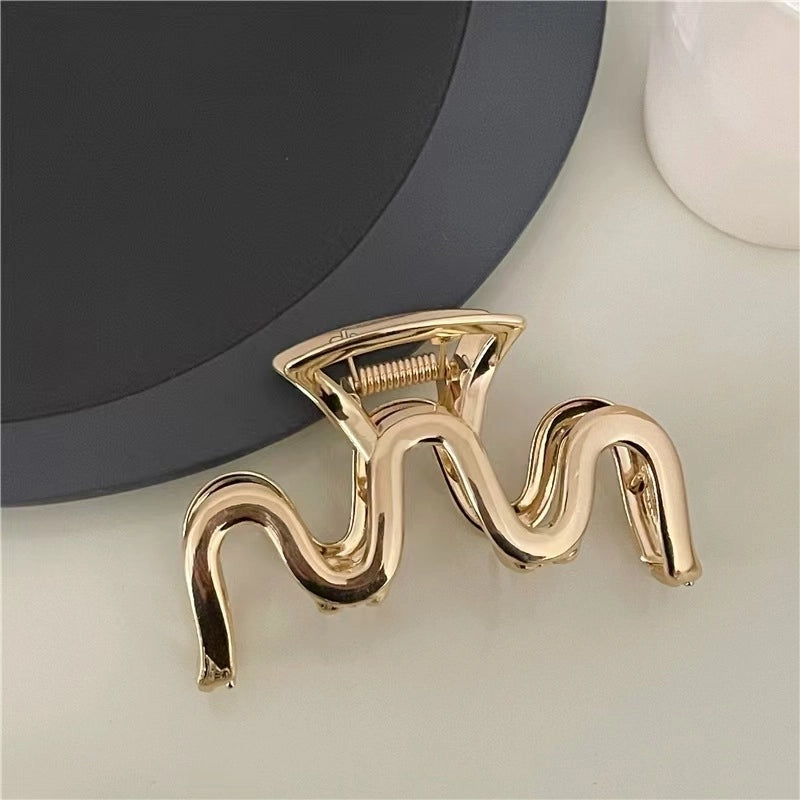 Metal Grab Clip Elegant Bow Hairpin Back Head Large Shark Clip French Pearl Clip Hair Accessories