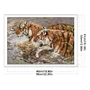 Two Tigers-14CT Stamped Cross Stitch 56*41cm/22.05*16.14in tapestrymarket