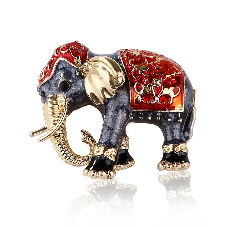 Elephant Cute Animal Corsage Scarf Clips Brooches Pins Safety Pin Women Girls Vintage Clothing Decoration