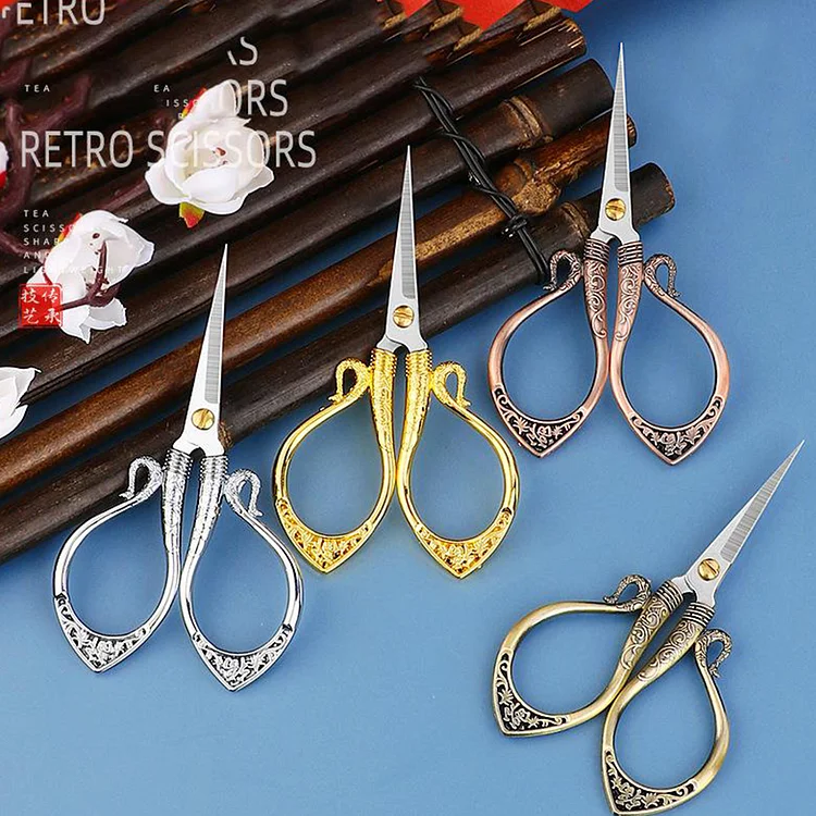 Cross Stitch Scissors Multifunctional Retro Scissors for Crafting Needlework