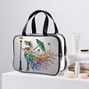 DIY Woman Diamond Art Rhinestone Makeup Bag Transparent PVC Storage Pack Gift