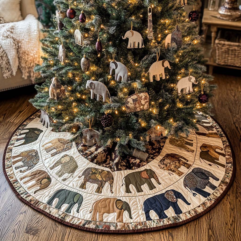 Forest Spirit Christmas Quilted Tree Skirt NCU0NT2241