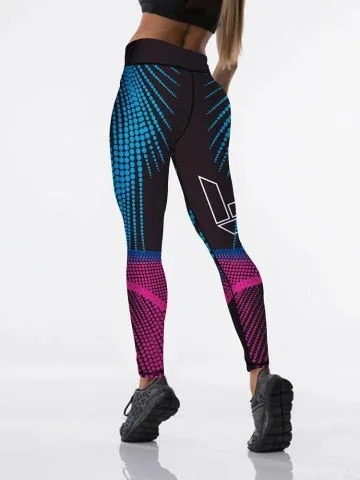 pornhint Pornhint Qickitout 12%spandex Sexy High Waist Elasticity Women Digital Printed Leggings Push Up Strength Pants