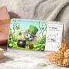 Elephant Diamond Art Monthly Flip Tabletop Calendar January 2027 - December 2028 Small Desktop Calendar Planner 24 Months for Living Room Bedroom Office Desk Gift Giving