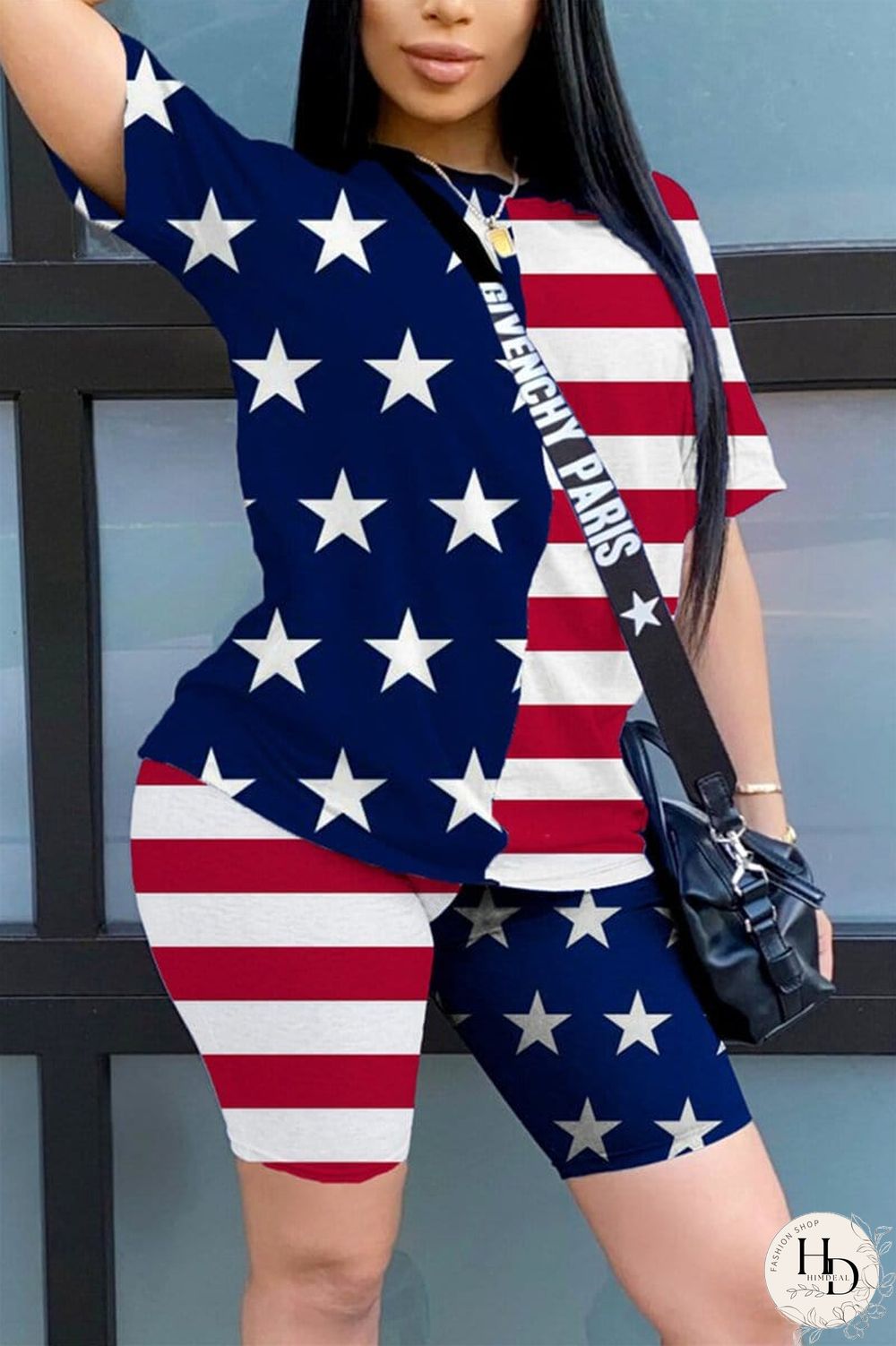 Fashion Printed Patchwork Two Piece