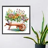 Diamond Painting-DIY Crystal Rhinestone Flowers Push Cart