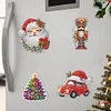 6Pcs Diamond Painting Acrylic Christmas Fridge Stickers Magnets Decals for Home Decor