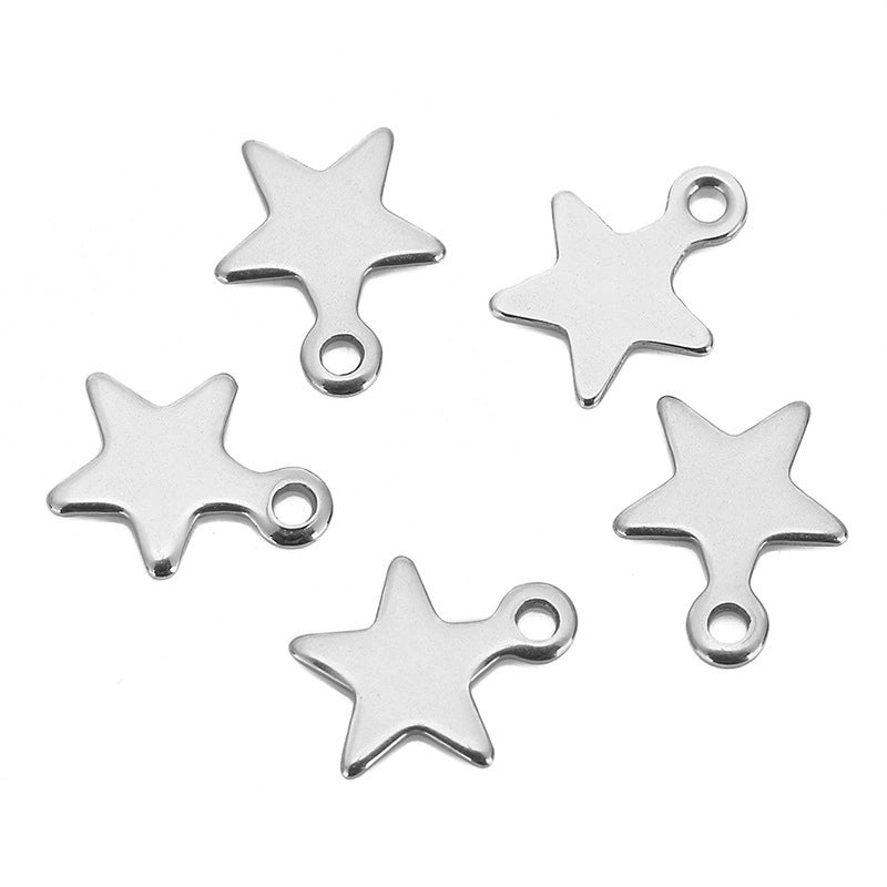1 Piece 21*17mm 304 Stainless Steel Star Bow Knot Shell Pendant Jewelry Accessories