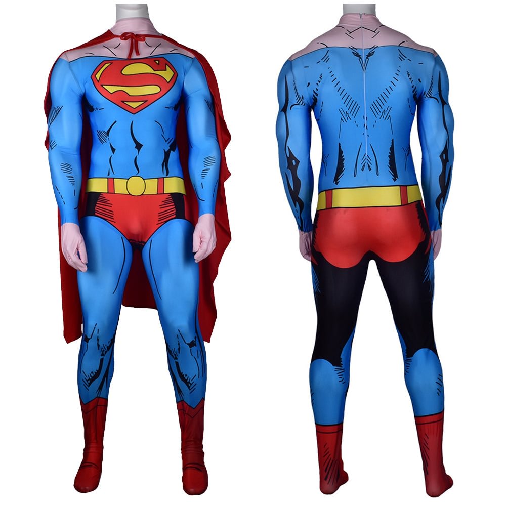 DC Superman Cosplay Costume Anime Zentai Jumpsuit