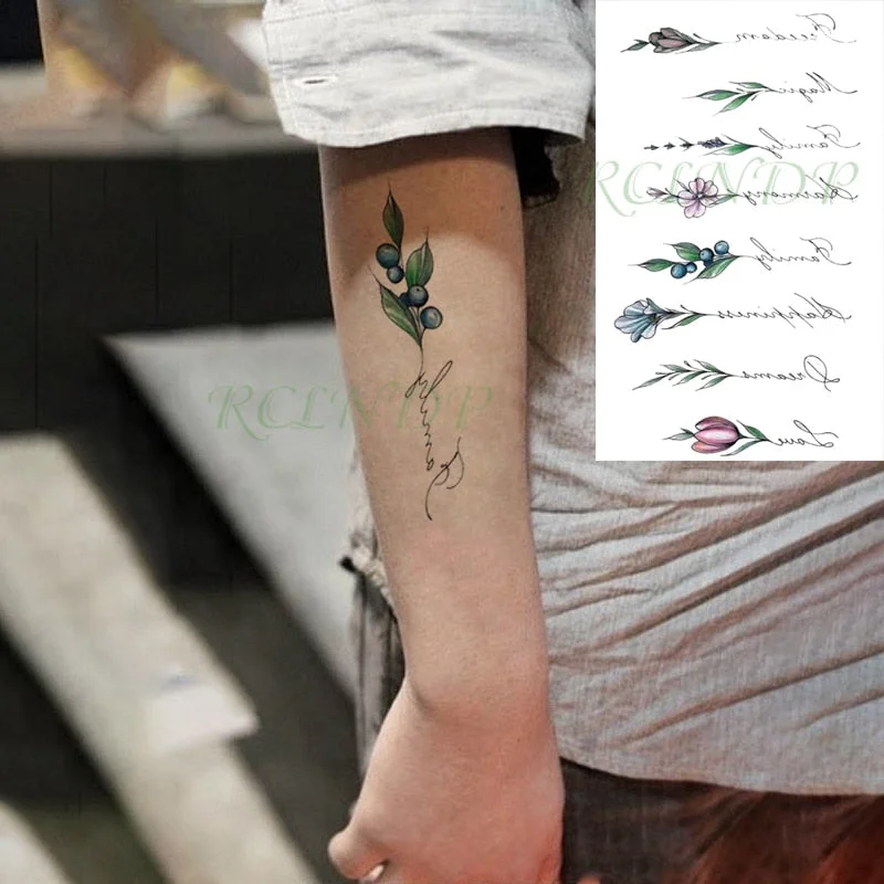 Waterproof Temporary Tattoo Sticker Butterfly Flower wing fake tatto flash tatoo tatouage temporaire waist chest for women girl