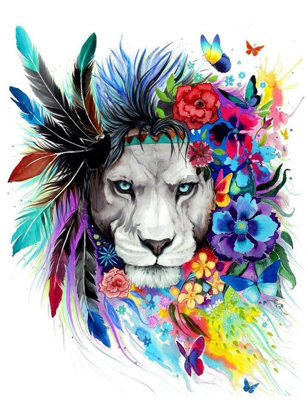 

Colorful Lion King – Paint By Numbers - 40*50CM, 501 Original