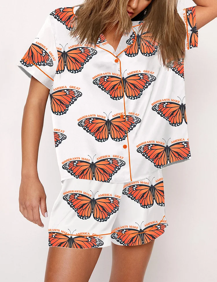 Women's Immigrants Make America Great Butterfly Pajama Set