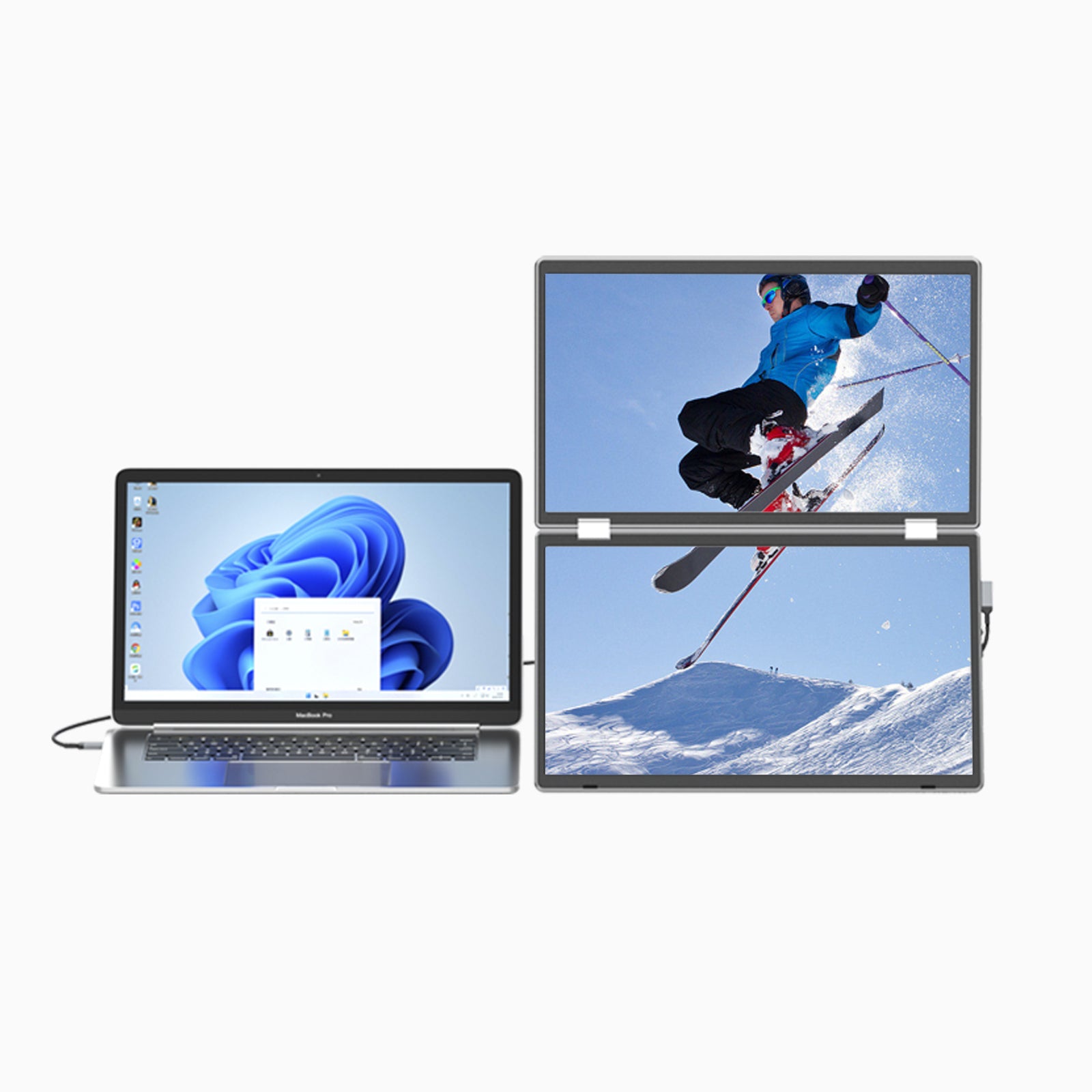 KEFEYA M2 Foldable Monitor Laptop Screen Extender, 15.6