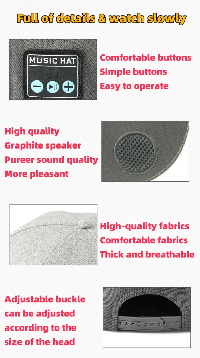 Bluetooth Music Headphone Cap