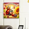 Diamond Painting-DIY Full Round Drill Flower Ladybird