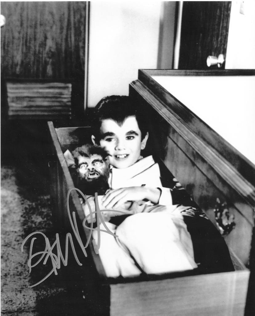 BUTCH PATRICK SIGNED 8X10 B&W EDDIE MUNSTER COFFIN Photo Poster painting AUTOGRAPH