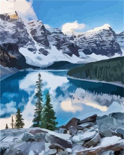 

Moraine Lake Canada – Paint By Numbers - 40*50CM, 501 Original