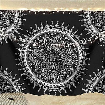 India Mandala Tapestry Macrame Wall Hanging Psychedelic Hippie Boho Decor Tarot Witchcraft Wall Tapestry Carpet Table Cloth Yoga