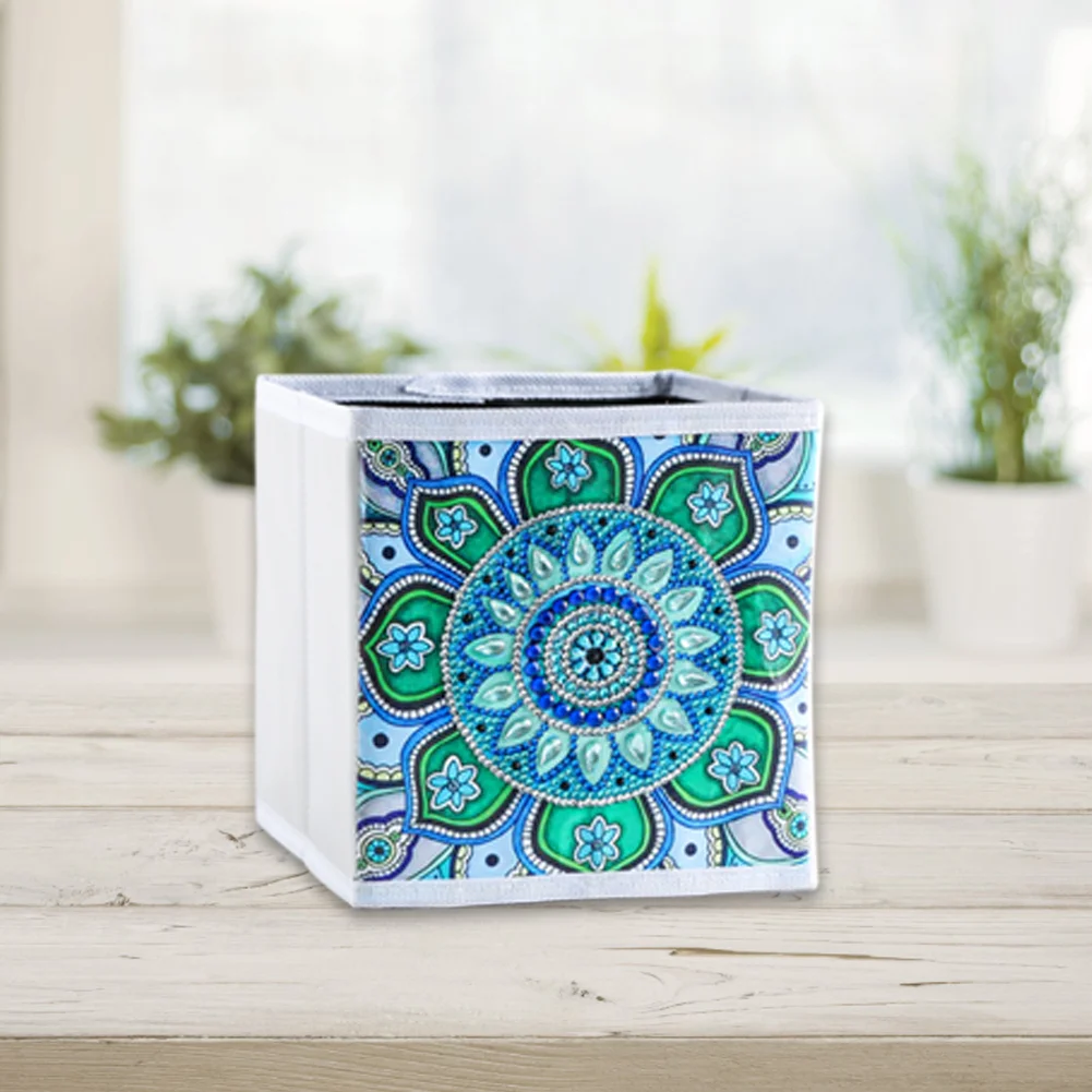 DIY Diamond Painting Folding Storage Box Diamond Manual Craft Kit(17*17*17cm)