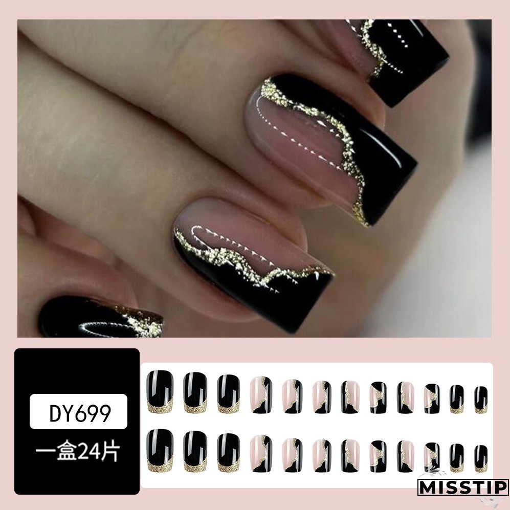 French Glitter Fashion Whitening Manicure Finished Nails