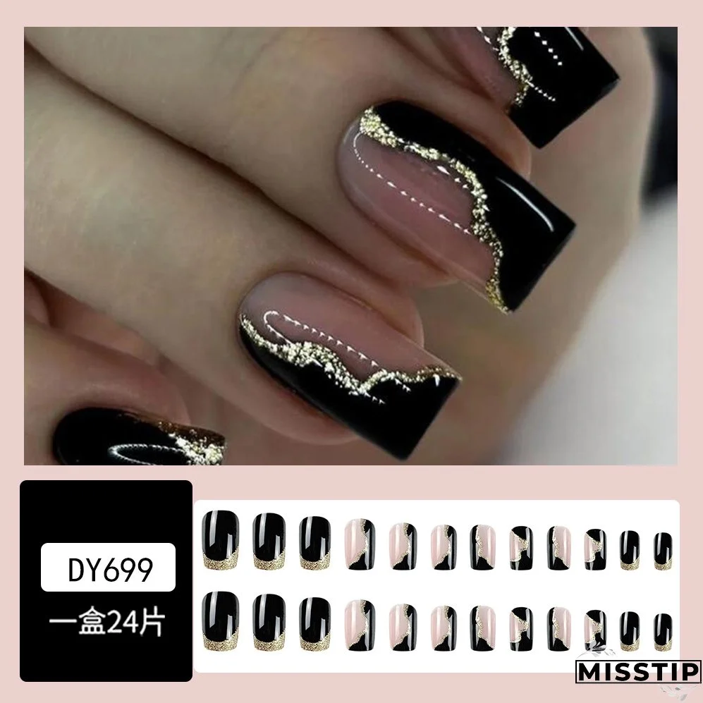 French Glitter Fashion Whitening Manicure Finished Nails