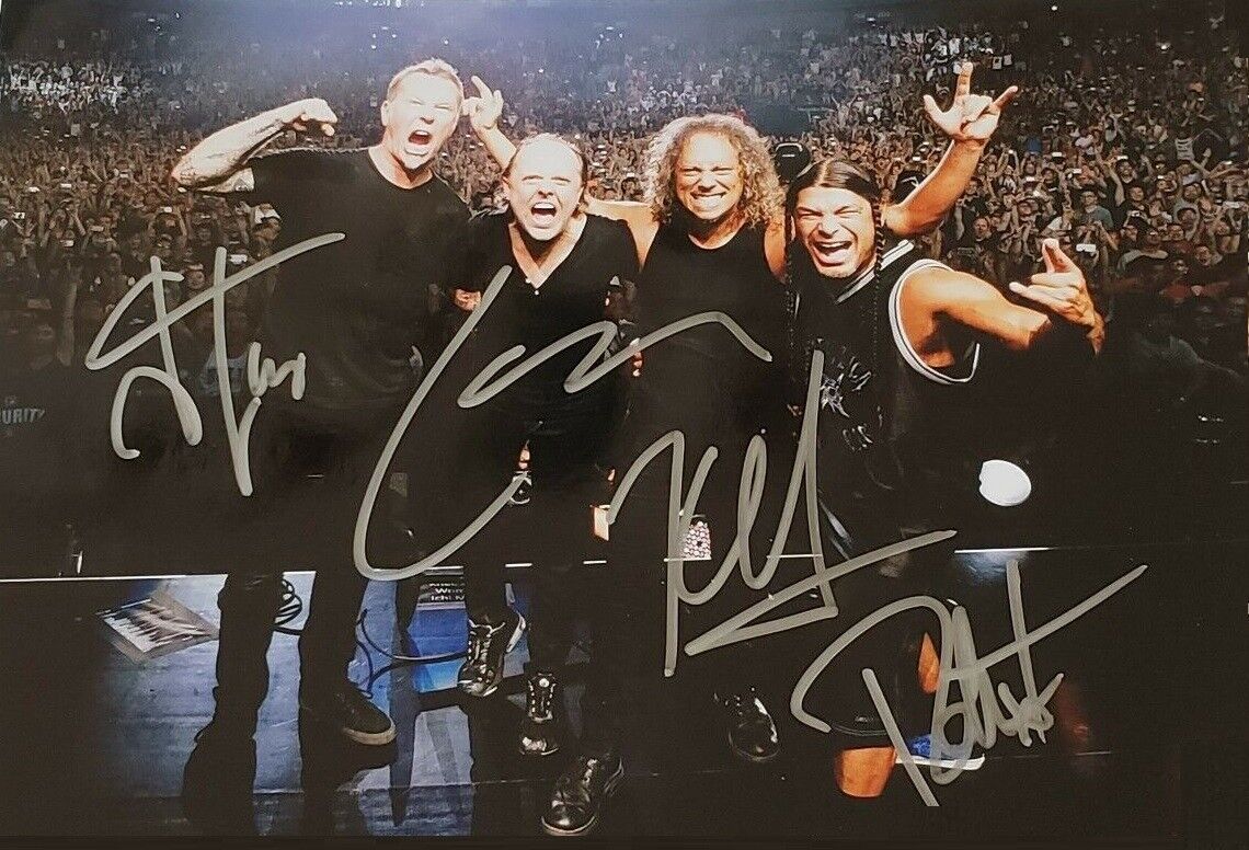 James Hetfield / Lars Ulrich Autographed Signed 8x10 Photo Poster painting ( Metallica ) REPRINT