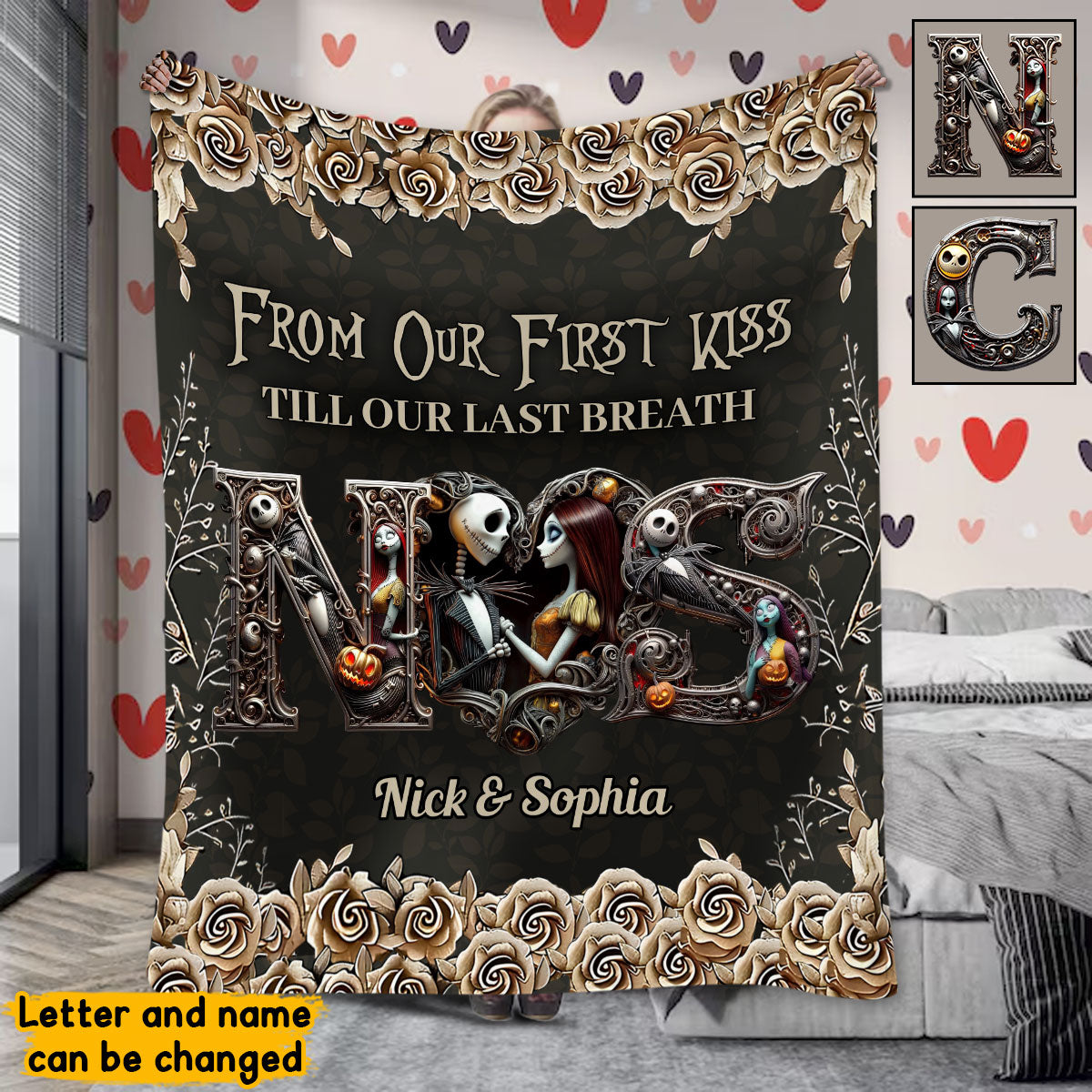 Loveyoufancy Till Death Do Us Part - Personalized Nightmare Blanket