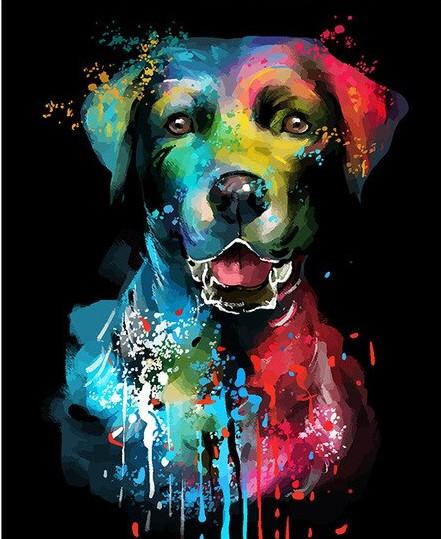 

Colorful Companion Dog – Paint By Numbers - 40*50CM, 501 Original