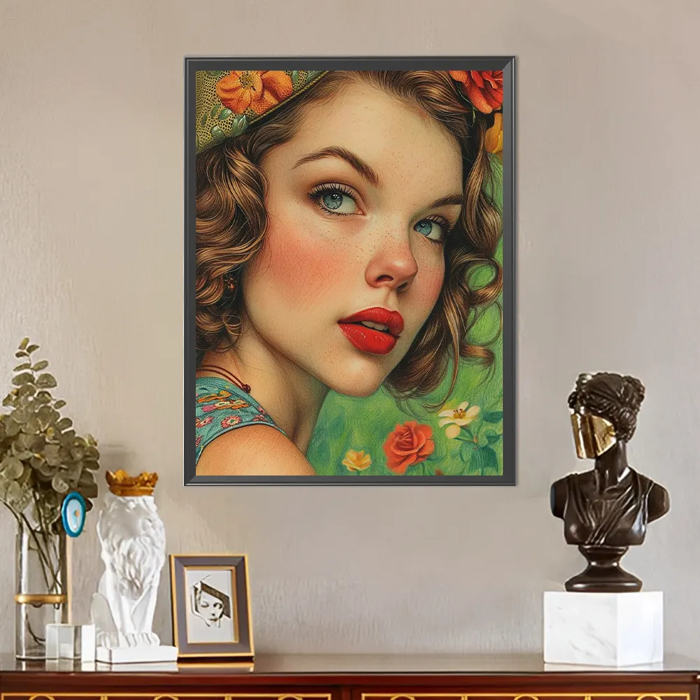 Diamond Painting - Full Round Drill - Girl(Canvas|40*50cm)