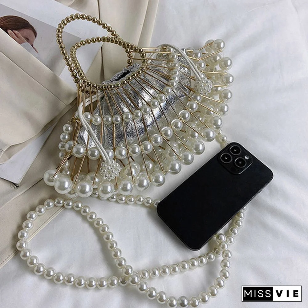 Casual Patchwork Pearl Bags