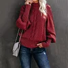 Women Long Sleeve Knitted Loose Fitting Sweater