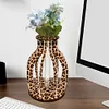 Imprim&eacute; l&eacute;opard tridimensionnel en bois - Vase artisanal 5d bricolage