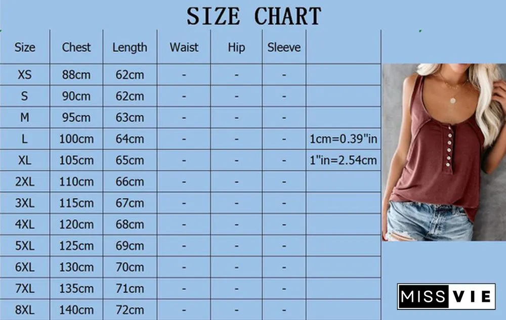 XS-8XL Plus Size Fashion Clothes Women's Casual Sleeveless Tee Shirts Solid Color Off Shoulder Tops Ladies Summer Tops Button Up Camisole Shirts Vest Loose Cotton Tank Tops