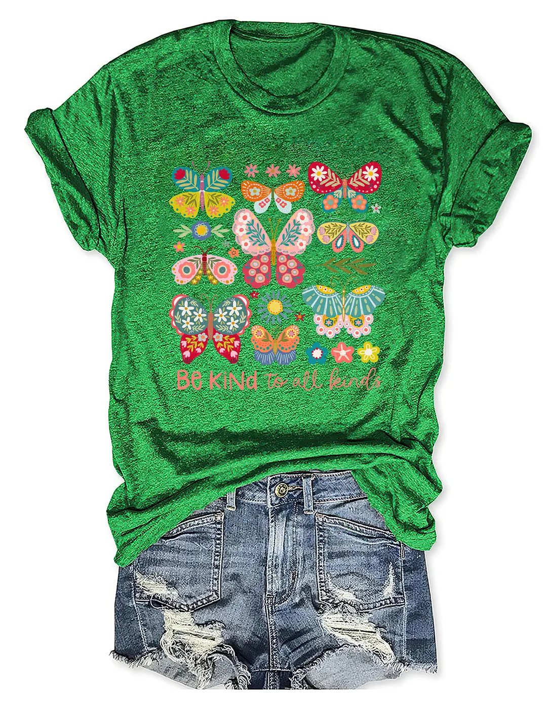 Be Kind To All Kinds Boho Floral T-shirt