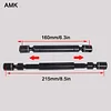 AMK 2Pcs Heavy Duty Metal Drive Shaft 160mm-215mm Internal Spline CVD Driveshaft for 1/6 RC Crawler Car Axial SCX6 Jeep JLU Wrangler 4WD Upgrade Parts