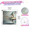 Blue Butterfly Ballerina Special Shaped 5D DIY Partial Drill Diamond Painting Kits 30x30cm Diamond Art Kit for Adults Home Decor