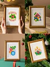 16pcs Mini Square Diamond Painting - Christmas