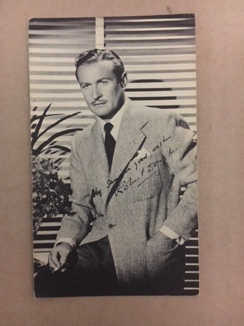 Robert Douglas Autographed 3 1/2 x 5 1/2 Vintage Photo Poster painting Auction COA