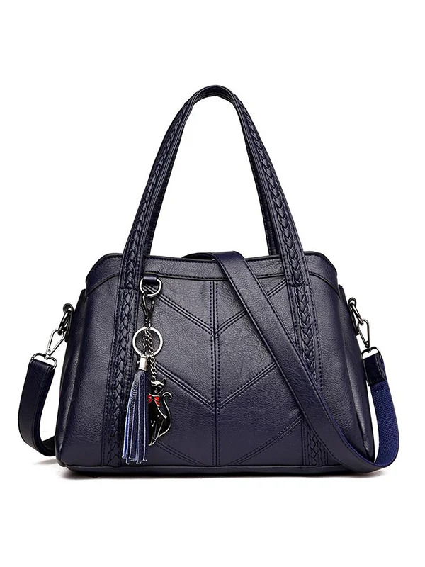 Women Casual Tassel Zip Tote Bags