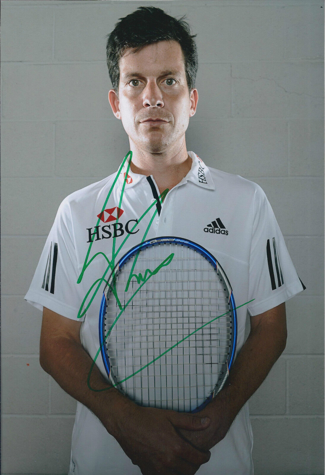 Tim HENMAN Signed 12x8 Autograph Photo Poster painting AFTAL COA British Tennis Legend Portrait