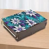 (US Local)Diamond Painting Storage Box DIY 5D Diamond Painting Jewelry Box (Flower A)