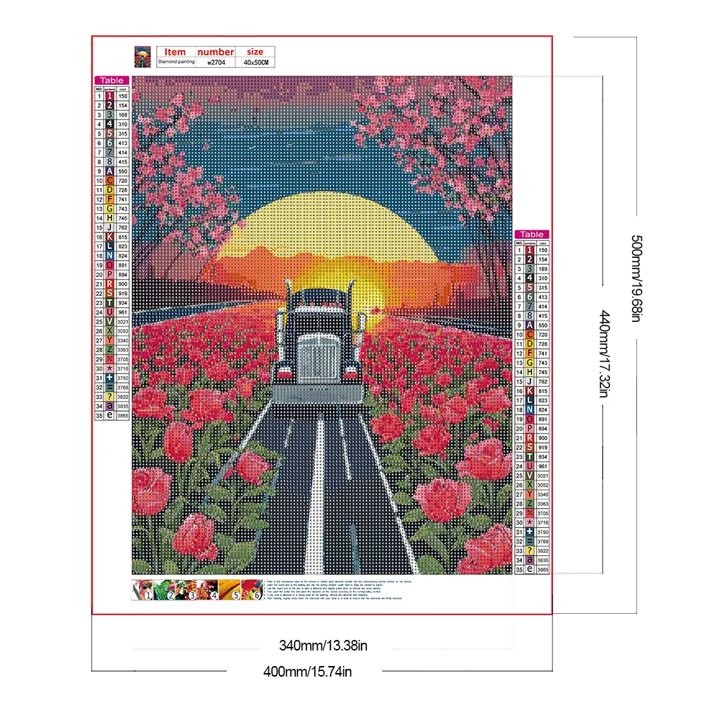 Full Round Diamond Painting 40*50cm - Road Cars