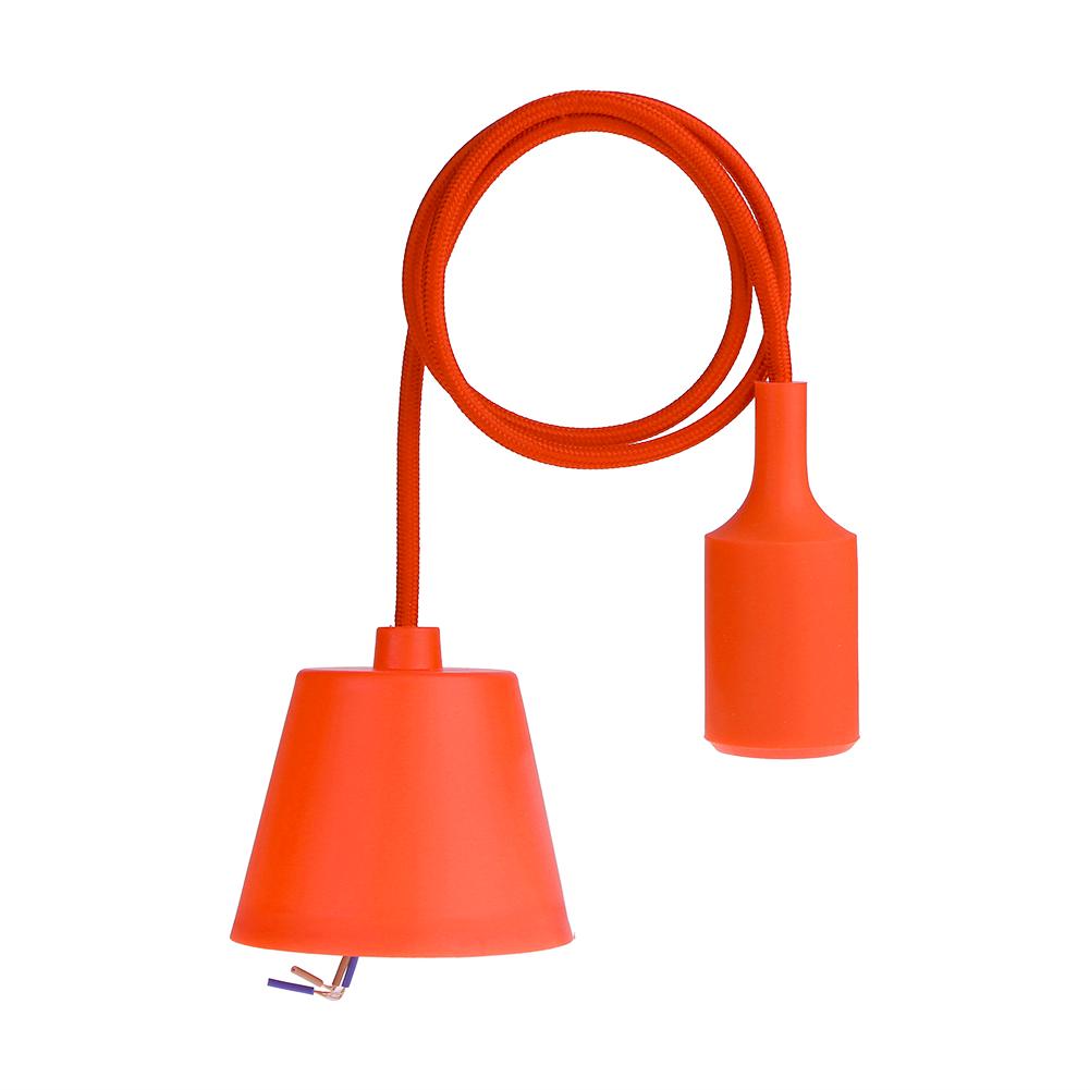 

Modern Pendant Silicone E27 w/1m/3.3ft Cable Cord Light, Orange, 501 Original