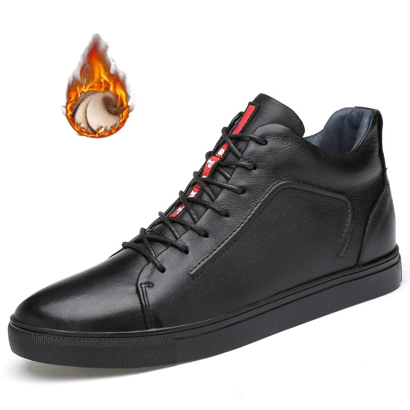 Nine o'clock Men's Microfiber Boots Winter Warm Comfortable Breathable Male Footwear Ankle High-top Botas de hombre Plus Size 48