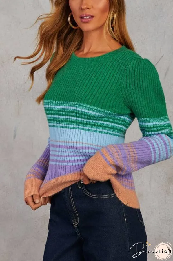 Colorblock Pullover Sweater