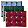 12PCS Velvet 8CM Christmas's Tree Decor Hanging Balls Set