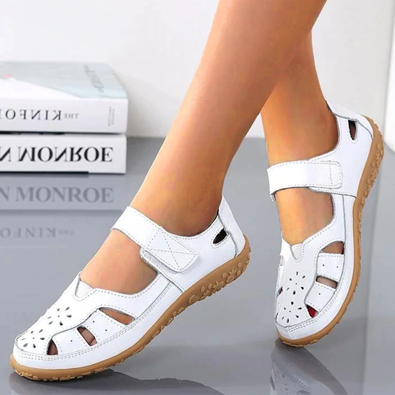 Split Casual Loafers Closed Toe Comfortable Walking Sandals